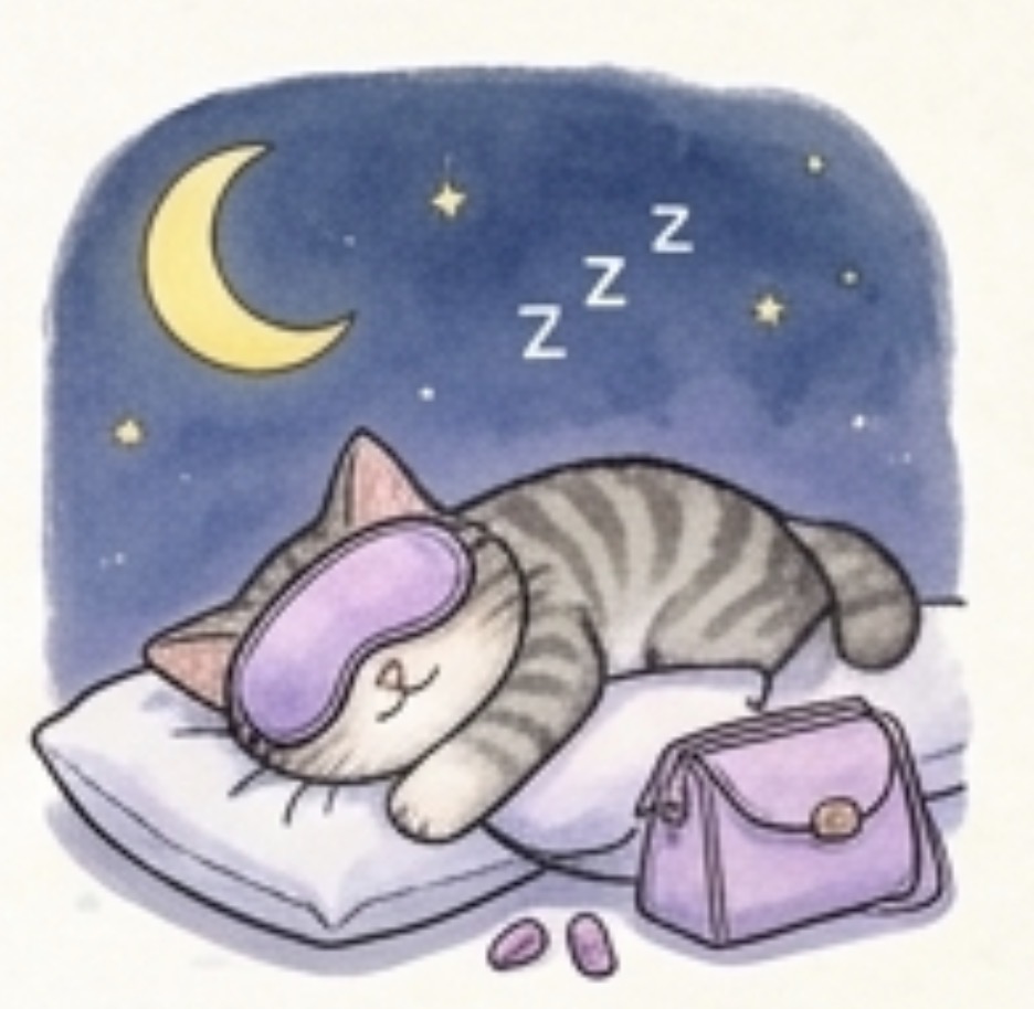 ぐっすり眠るくろちゃん