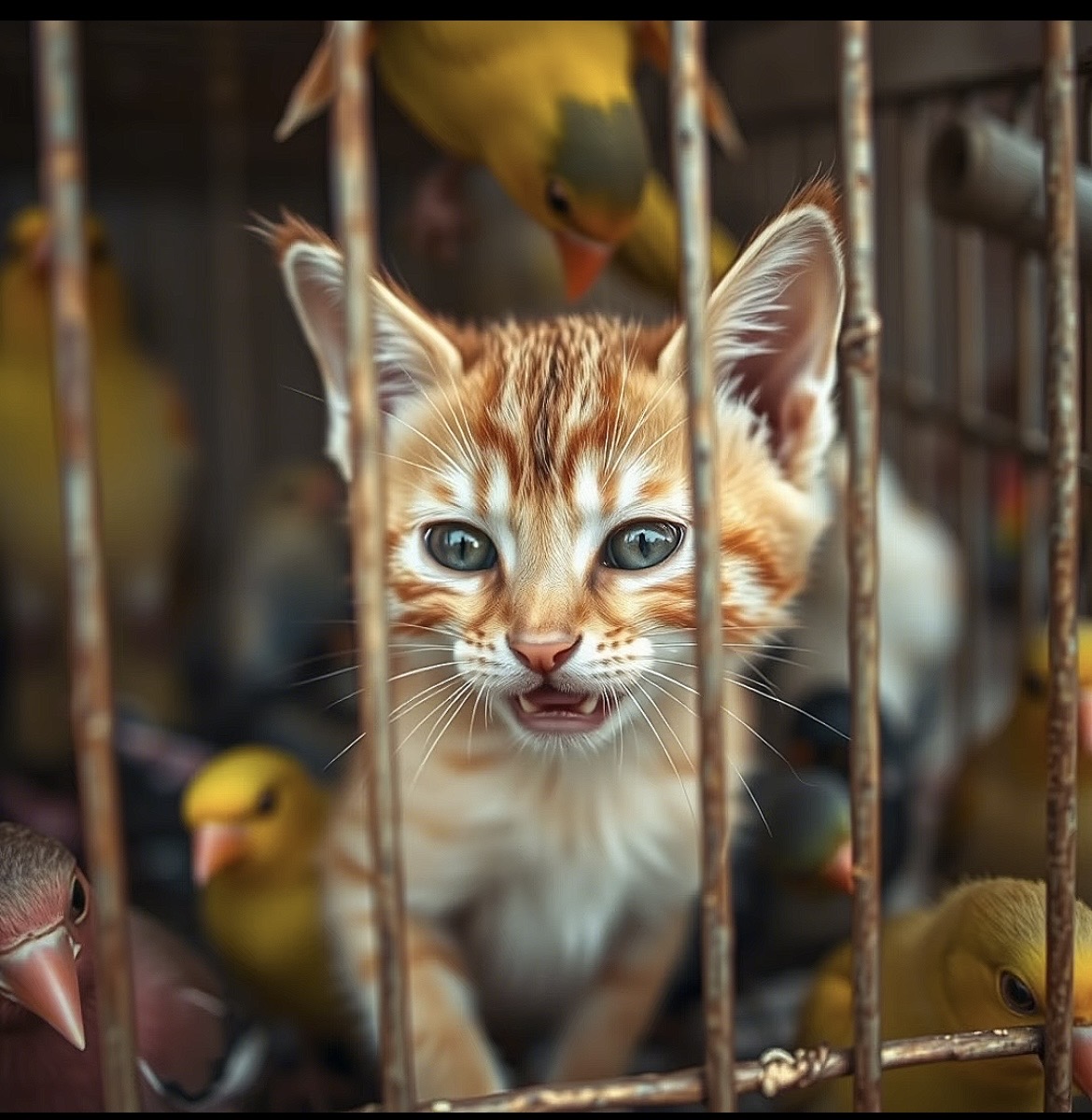 ケージの中のトラ