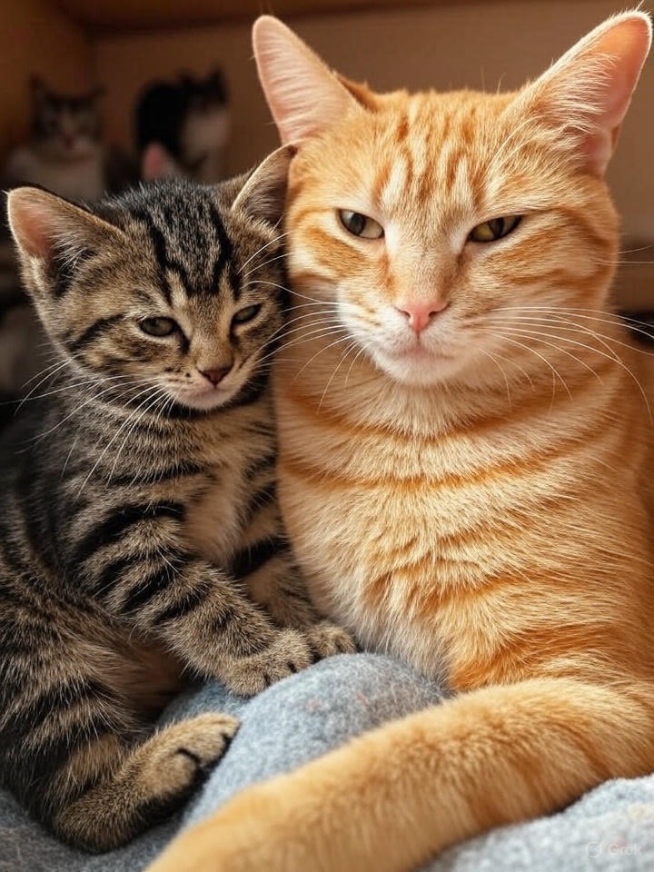 2匹がそっと寄り添う